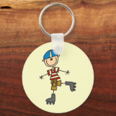 Roller Skating Stick Figure キーホルダー (正面)
