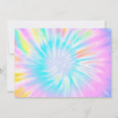Roller Skating Unicorn Birthday Tie Dye Neon Photo 招待状 (裏面)