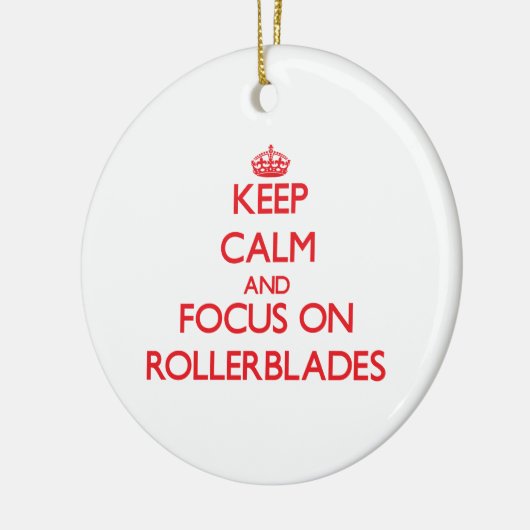 Rollerbladesの平静そして焦点を保って下さい セラミックオーナメント (左)