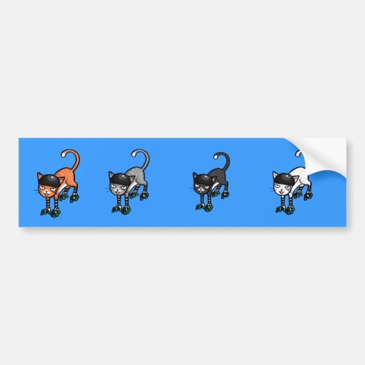 Rollercatsのバンパーステッカー バンパーステッカー (正面)