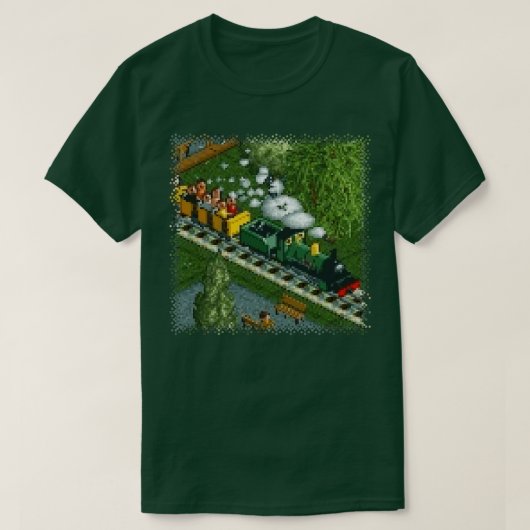 RollerCoaster Tycoon RCミニチュア鉄道 Tシャツ (デザイン正面)