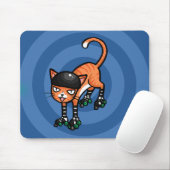 rollerskatesのオレンジ虎猫 マウスパッド (マウス)