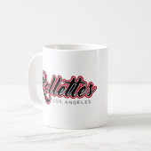 Rollettes mugブラックロゴ コーヒーマグカップ (正面左)