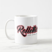 Rollettes mugブラックロゴ コーヒーマグカップ (左)