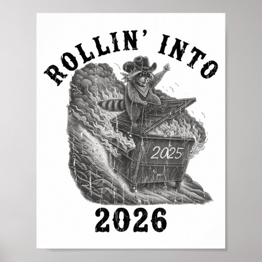 Rollin' Into 2026, 2026 Snarky New Year, Meme Racc ポスター (正面)