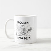 Rollin’ Into 2026 Dumpster Fire New Year Party Fun コーヒーマグカップ (左)