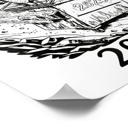 Rollin’ Into 2026 Dumpster Fire New Year Party Fun ポスター (角)