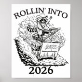 Rollin’ Into 2026 Dumpster Fire New Year Party Fun ポスター (正面)