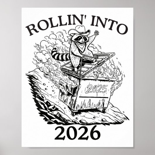 Rollin’ Into 2026 Dumpster Fire New Year Party Fun ポスター (正面)
