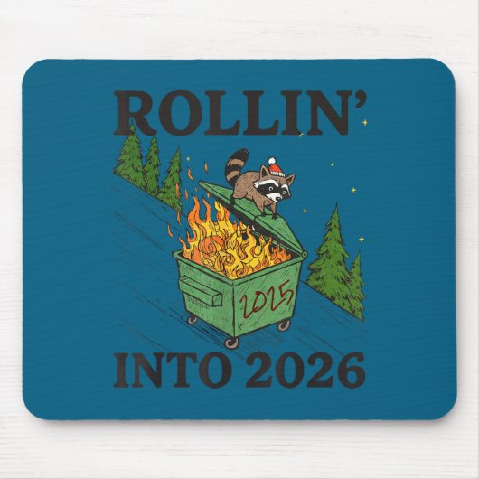 Rollin' Into 2026 For Women Boys Men Kids Happy Ne マウスパッド (正面)