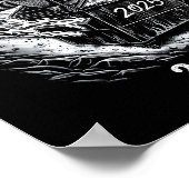 Rollin' Into 2026 Funny Cowboy Raccoon Happy New Y ポスター (角)