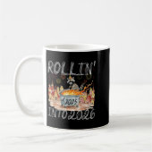 Rollin' Into 2026 Happy New Year Raccoon Men Women コーヒーマグカップ (左)