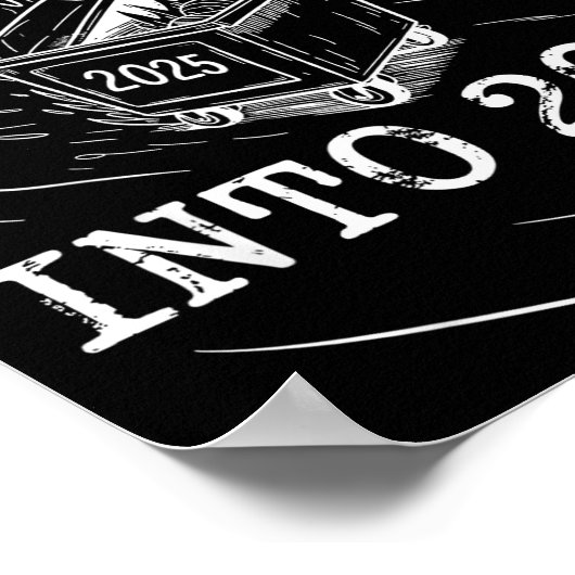 Rollin’ Into 2026 Raccoon Dumpster Fire New Year M ポスター (角)