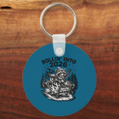 Rollin Into 2026 Raccoon Funny Dumpster Fire 2025  キーホルダー (正面)