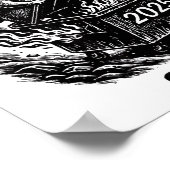 Rollin Into 2026 Raccoon Funny Dumpster Fire 2025  ポスター (角)