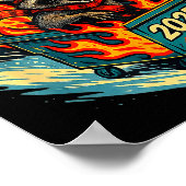 Rollin Into 2026 Raccoon Funny Dumpster Fire 2025  ポスター (角)