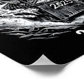 Rollin Into 2026 Raccoon Funny Dumpster Fire 2025  ポスター (角)