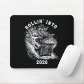 Rollin Into 2026 Raccoon Funny Dumpster Fire 2025  マウスパッド (マウス)