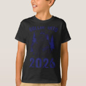 Rollin Into 2026 Raccoon Funny Dumpster Fire 2025  Tシャツ (正面)
