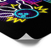 Rollin Into 4 Year Old Birthday Bowling Party 4th  ポスター (角)