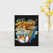 Rollin Into 7 Bowling Birthday Party 7th Birthday  カード (黄色い花)