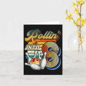 Rollin Into 8 Bowling Birthday Party 8th Birthday  カード (黄色い花)