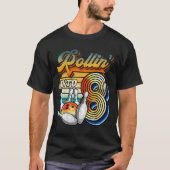 Rollin Into 8 Bowling Birthday Party 8th Birthday  Tシャツ (正面)