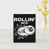 Rollin Into &#、Billiards &#、誕生日・フレーミング カード (黄色い花)