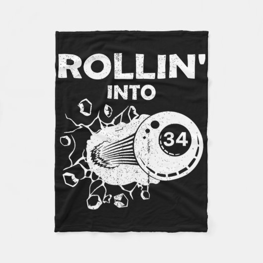 Rollin Into &#、Billiards &#、誕生日・フレーミング フリースブランケット (正面)