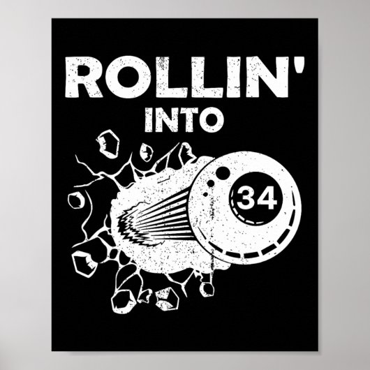 Rollin Into &#、Billiards &#、誕生日・フレーミング ポスター (正面)