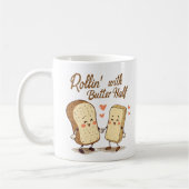 Rollin’ with My Butter Half - Cute Thanksgiving コーヒーマグカップ (左)