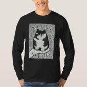 Rolling Fatties Cat Monochrome Kitten Tシャツ (正面)
