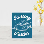 Rolling Fatties Dog Dachshund Weed Wiener Dog Love カード (黄色い花)