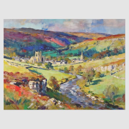 Rolling Hills, Quiet Walls – A Yorkshire Landscape 薄葉紙 (正面)