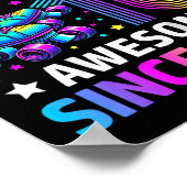 Rolling Into 10 Years Old Skates 10th Birthday Gif ポスター (角)