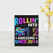 Rolling Into 12 Years Old Skates 12th Birthday Gir カード (黄色い花)