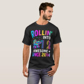 Rolling Into 12 Years Old Skates 12th Birthday Gir Tシャツ (正面フル)