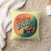 Rolling Into 2026 Retro Decorative Pillow クッション (ブランケット)