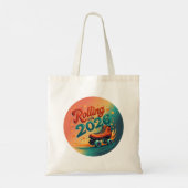 Rolling Into 2026 Retro Skate Tote Bag トートバッグ (裏面)