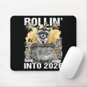 Rolling Into 2026 Trash Racoon Funny New Years Eve マウスパッド (マウス)