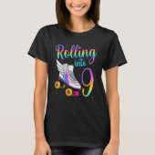 Rolling Into 9 Years Lets Roll I'm Turning 9 Rolle Tシャツ (正面)