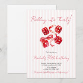 Rolling Into Thirty Birthday  招待状 (正面/裏面)