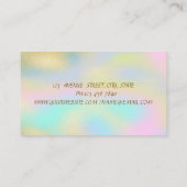 Rolling Pin Flowers Bakery Colorful Holographic 名刺 (裏面)