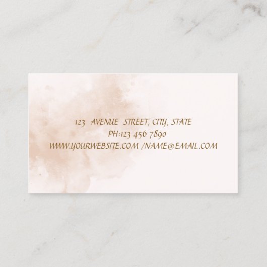 Rolling Pin Flowers Bakery Drips 名刺 (裏面)