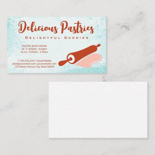 Rolling Pin Logo | Pastry 名刺 (正面/裏面)