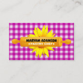 Rolling Pin Pastry Chef | Pink Floral Cake Bakery 名刺 (正面)