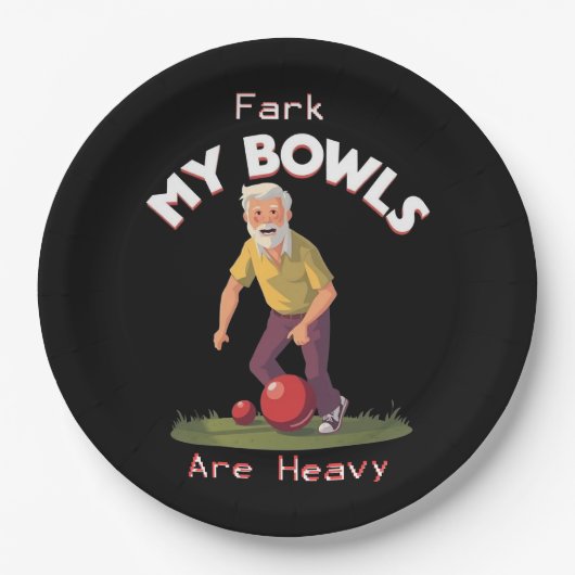 Rolling Struggles: Fark, My Lawn Bowls Are Heavy! ペーパープレート (正面)
