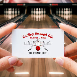 Rolling Through Life Bowling Business Card 名刺