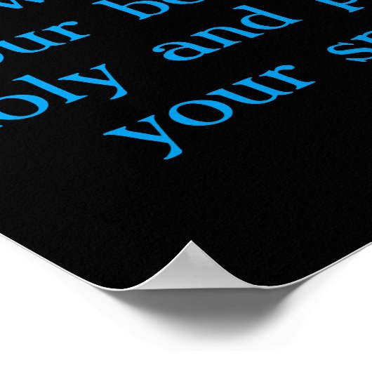 Rom 12:1美しい虹のカラフル雀 ポスター (角)