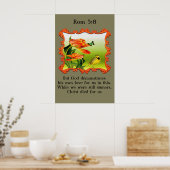 Rom 5:8黄色と黒のカナリモッキンバード ポスター (キッチン)